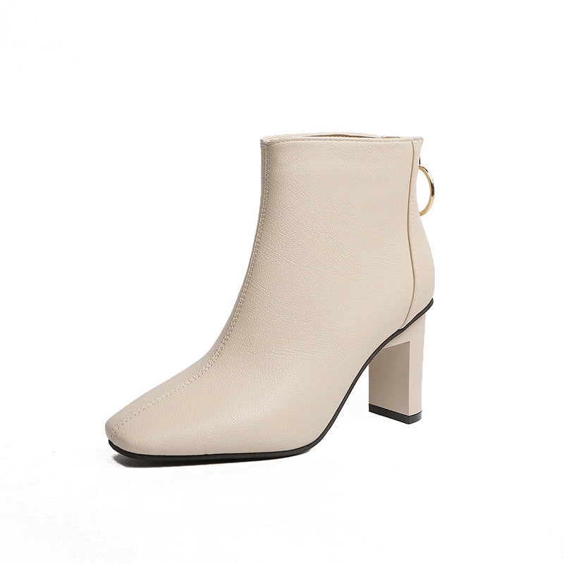 Elegante Casual-Lederstiefeletten für Damen R&B