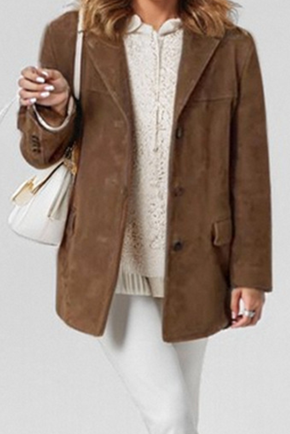 R&B | Vintage Café Jacke mit Revers, Klapptaschen und Knöpfen