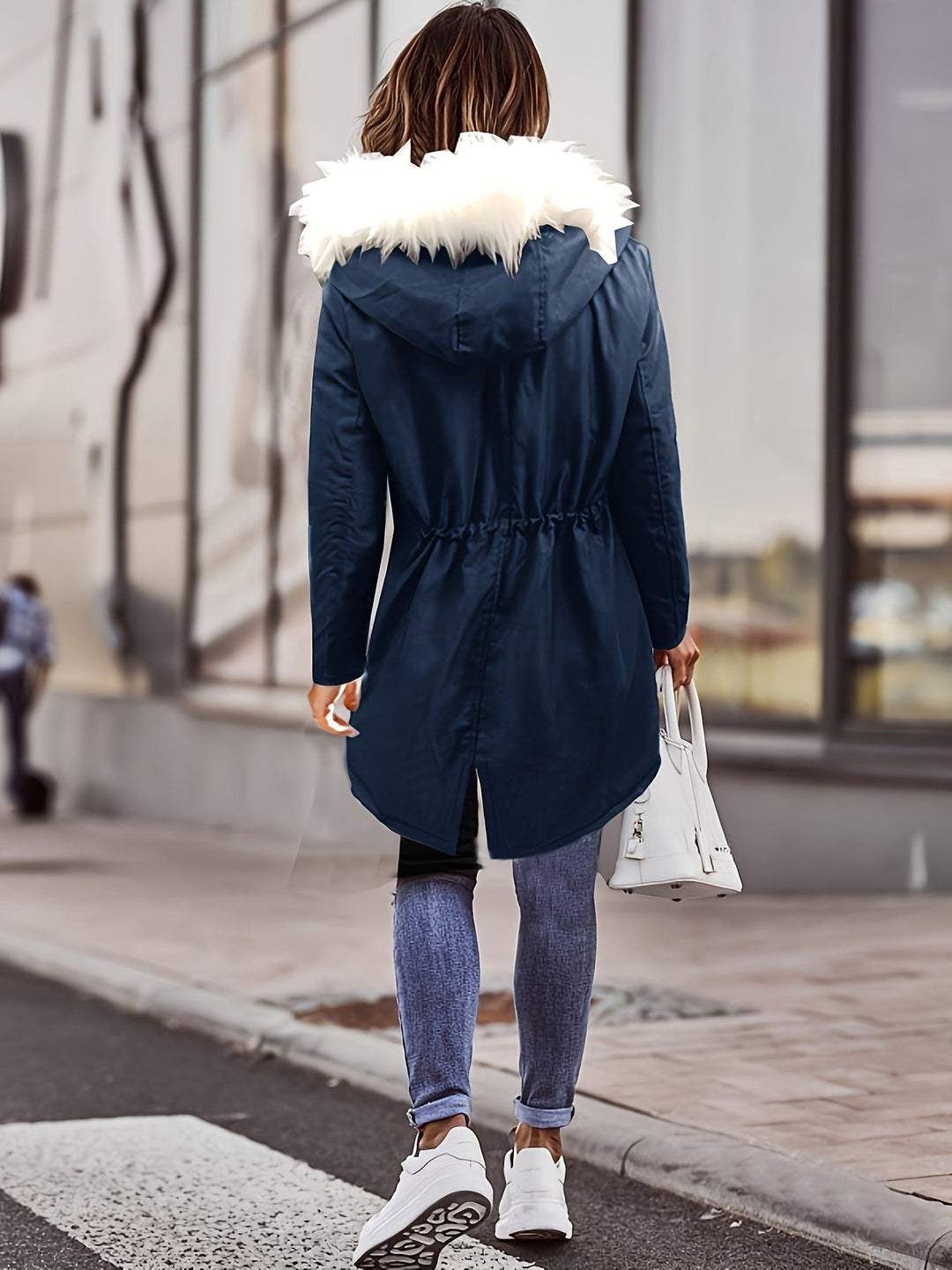 R&B | Kapuzenpullover Zugkordel Parka Mantel