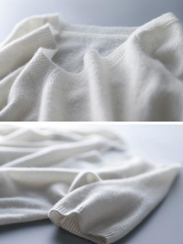 R&B | weicher Cashmere-Pullover mit V-Ausschnitt für Damen