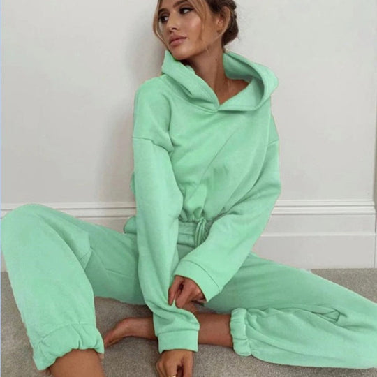 R&B | Jogginganzug Zweiteiler mit Cropped Hoodie