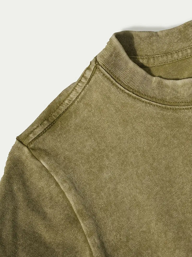 R&B | Baumwoll-T-Shirt mit Rundhalsausschnitt