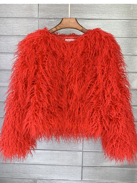 R&B | Eleganter Warmer Kunstpelzmantel Für Herbst Und Winter
