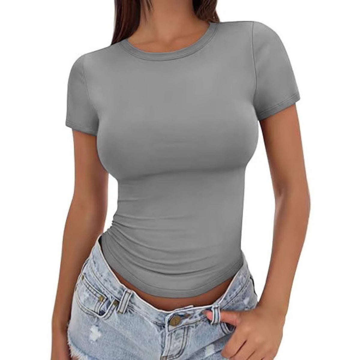 R&B | T-Shirt mit Rundhalsausschnitt