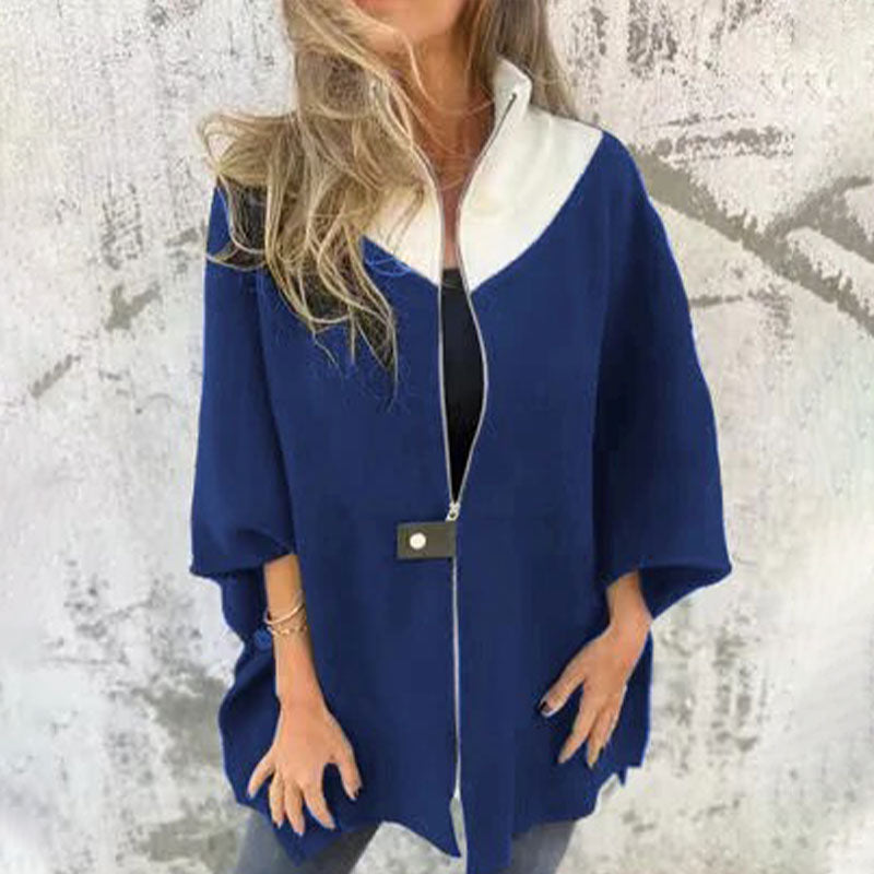 R&B | Stylischer Zweifarbiger Langmantel für Elegante Lagenlooks