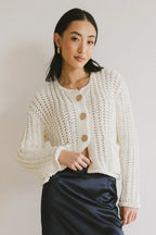 R&B | Gemütlicher Chic Damenstrickjacke mit Knöpfen und Taschen