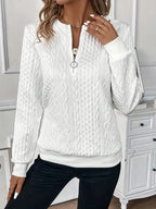 R&B | Eleganter Reißverschluss-Pullover für Komfort und Stil