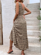 R&B | Ärmelloses Kleid mit geometrischem Print