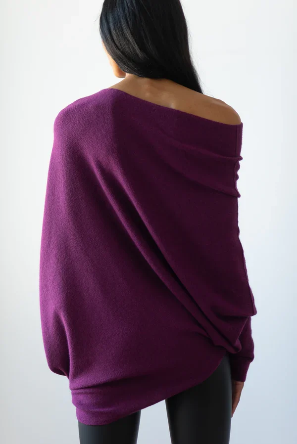 R&B | Asymmetrisch Drapierter Pullover