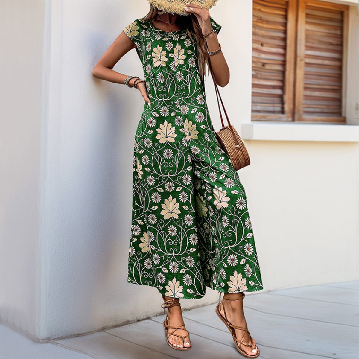 R&B | Lockerer Jumpsuit mit Blumendruck