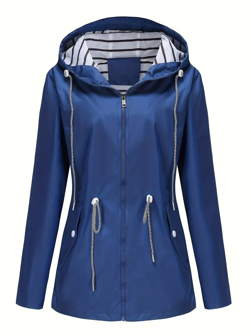 R&B | Regenjacke - Wasserdicht mit Kapuze - Verstellbare Passform - Praktische Taschen