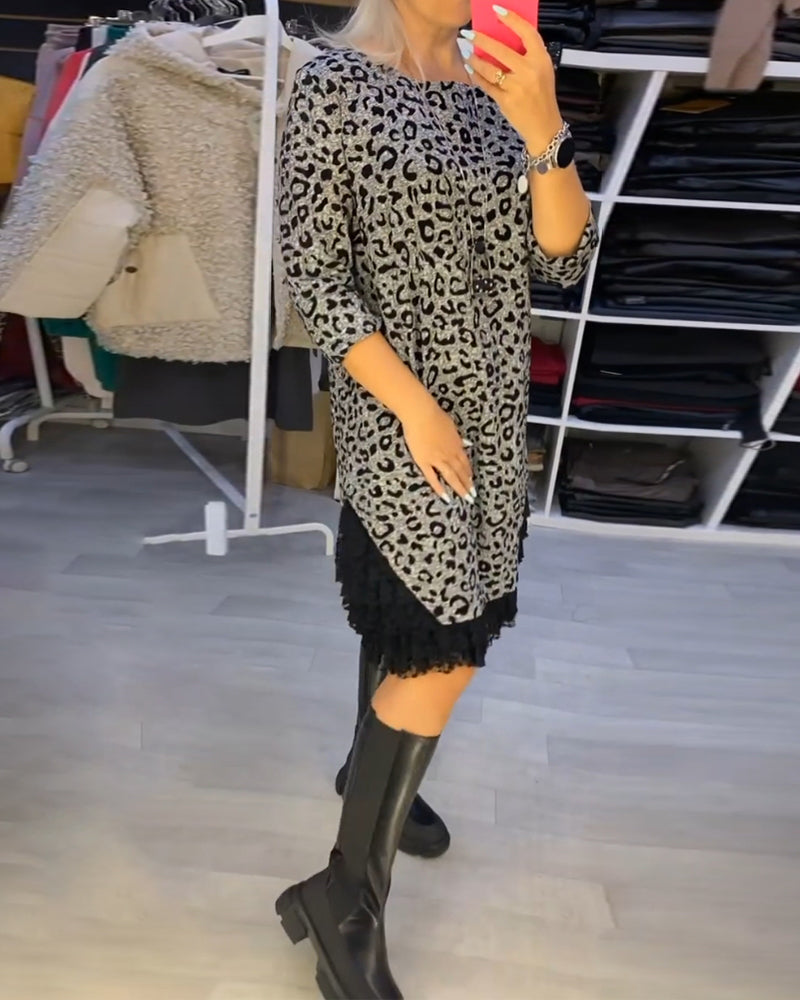 R&B | Stilvolles Kleid mit Leopardenmuster