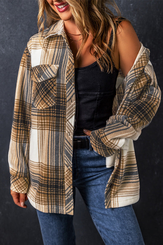 R&B | Lang Karierte Shirtjacke Baumwollmischung Zeitlos und Vielseitig