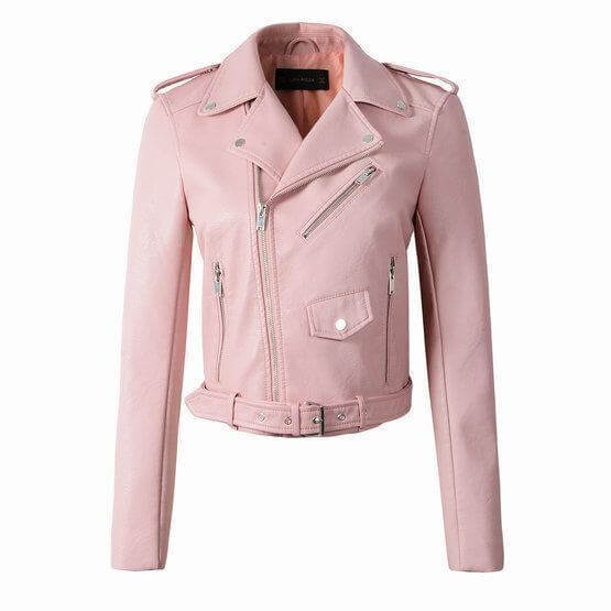 R&B | Damen gewaschenes PU Lederjacke
