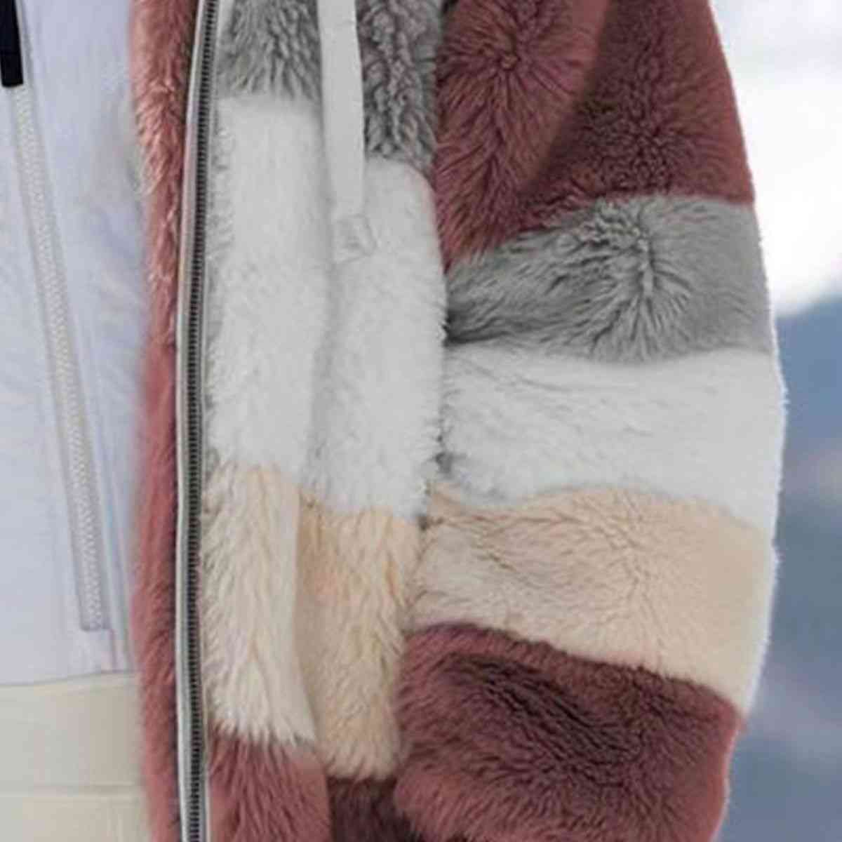 R&B | Color Block Zip-Up Kapuzenjacke