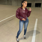 R&B | Kunstleder Cropped Jack für Damen