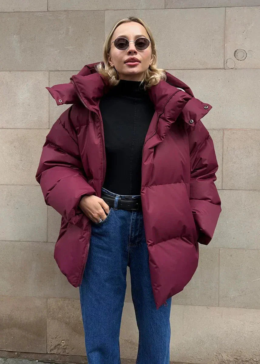 R&B | Pufferjacke - Burgunderrot
