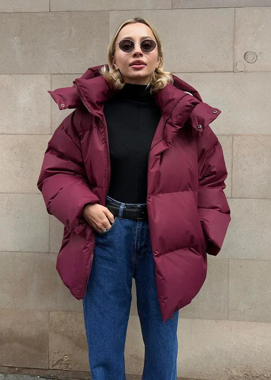 R&B | Pufferjacke - Burgunderrot