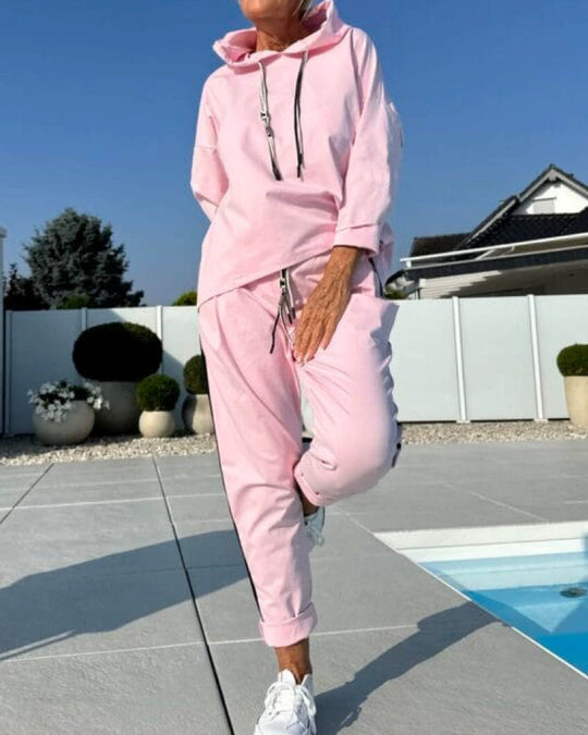 R&B | Zweiteilige Satz mit Damen Kapuzen Sweatshirt und Hosen
