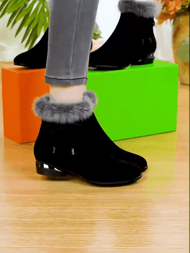 Leder-Stiefeletten mit Mittelabsatz R&B R&B