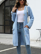 R&B | Lange Strickjacke Knopfverschluss Zeitlos und Bequem
