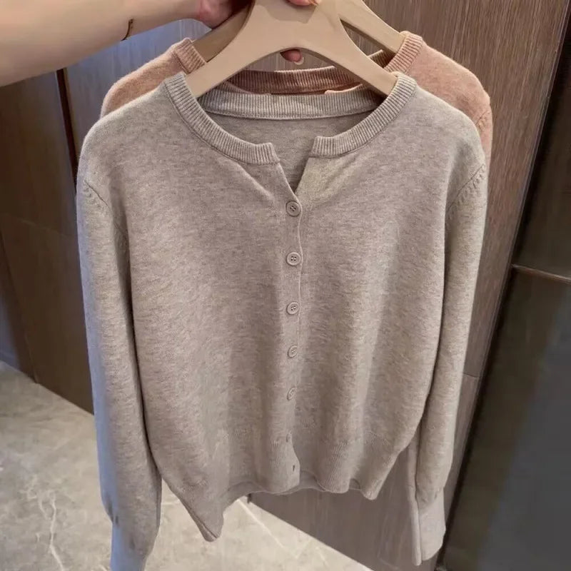 R&B | grob gestrickter Woll-Kardigan-Pullover