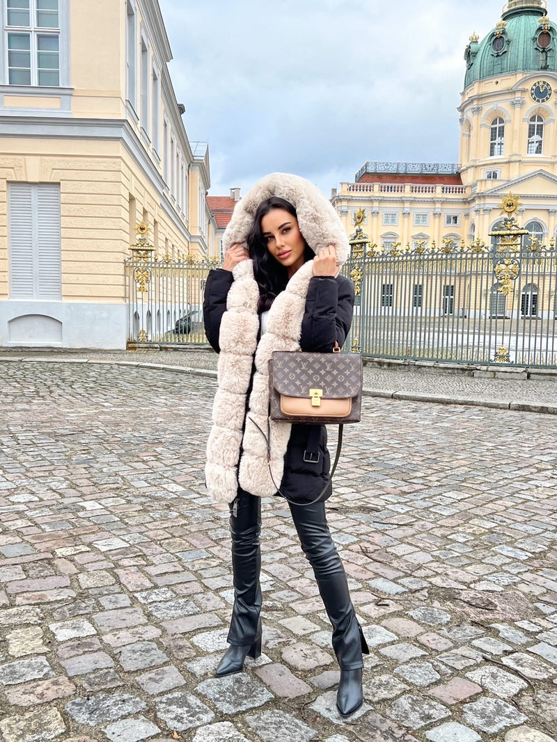 R&B | Stylische Kapuzenjacke mit Gürtel