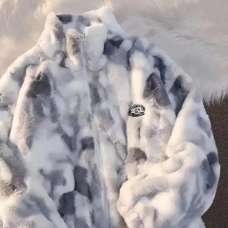 R&B | Weiche und Trendige Fleece-Jacke mit Tie-Dye-Muster