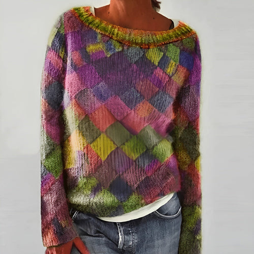 R&B | Buntes Patchwork Winterpullover