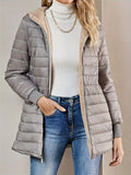 R&B | Damen Lange Lässige Puffer Winterjacke