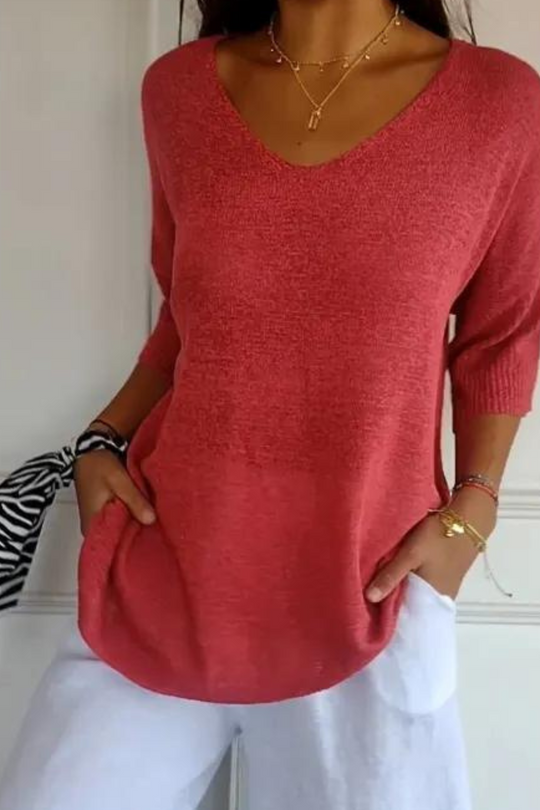 R&B | Stricktop mit V-Ausschnitt