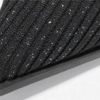 Gestrickte hohe Stiefel mit klobigem Absatz R&B