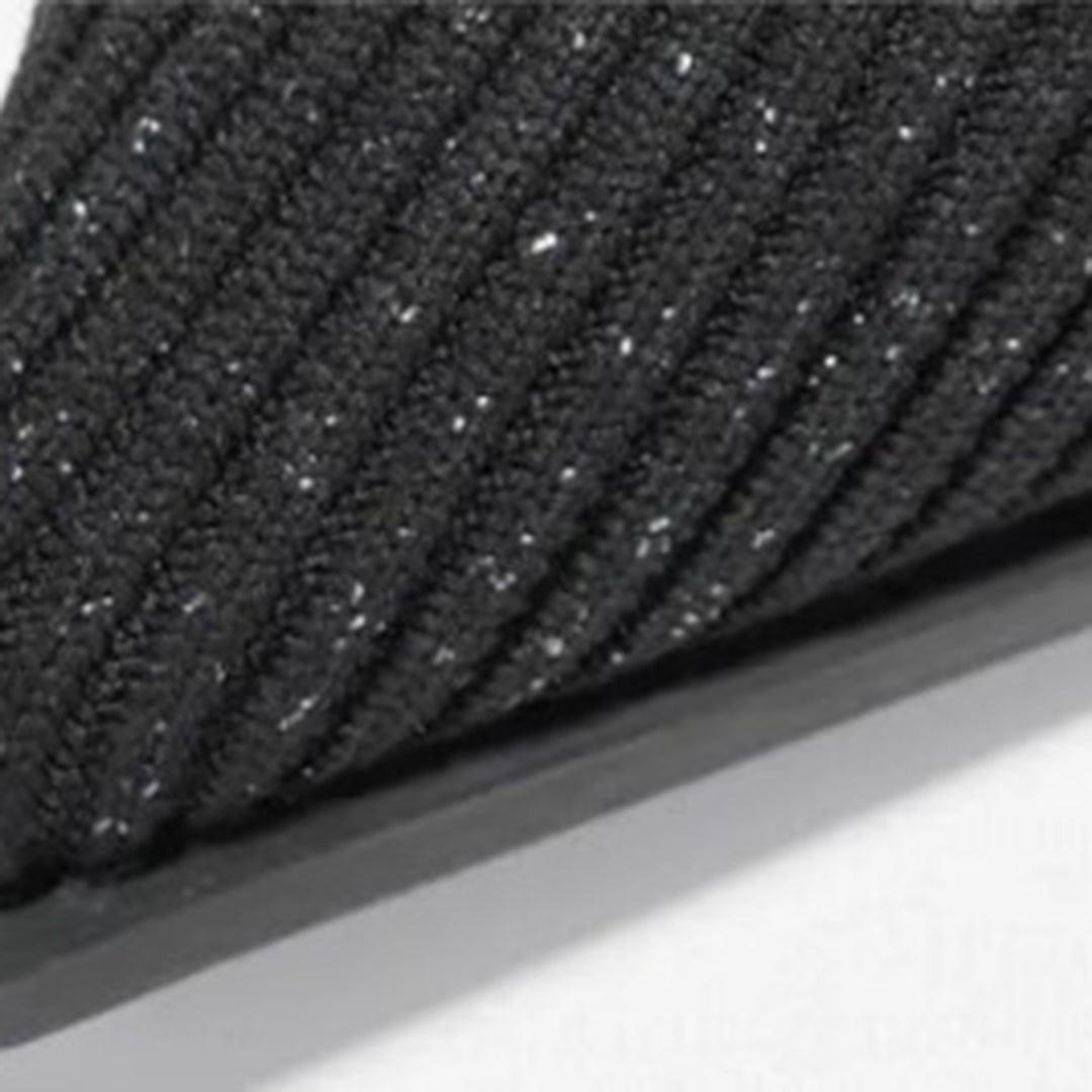 Gestrickte hohe Stiefel mit klobigem Absatz R&B