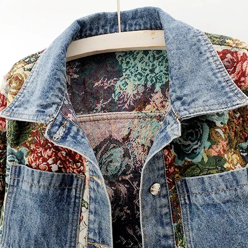 R&B | Blumen Denimjacke
