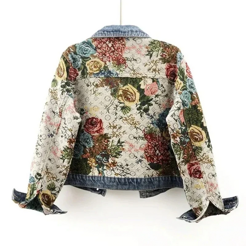 R&B | Jeansjacke mit Blumen