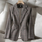 R&B | Damen Blazer Jacke mit Kariert, Chic und Bequem