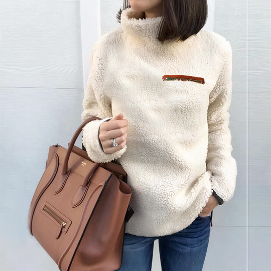 R&B | Woll-Rollkragenpullover mit Druck