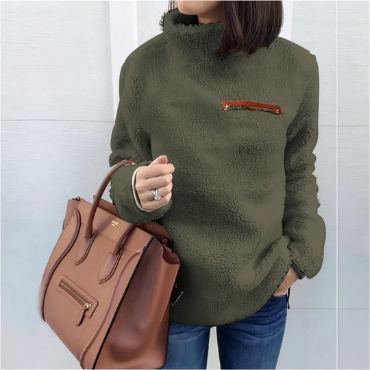 R&B | Woll-Rollkragenpullover mit Druck