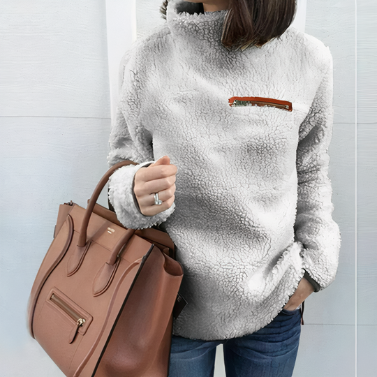 R&B | Woll-Rollkragenpullover mit Druck