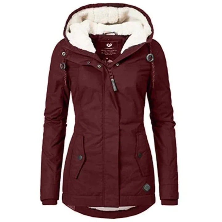 R&B | Lang mit Kapuze für Damen Ideal für Den Winter