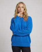 Damen Strickpullover aus weichem Kaninchenhaar-Mix Oversize