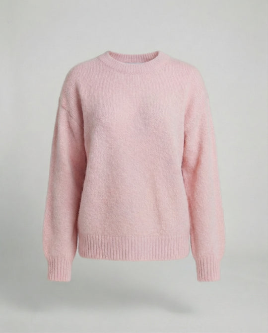 Damen Strickpullover aus weichem Kaninchenhaar-Mix Oversize