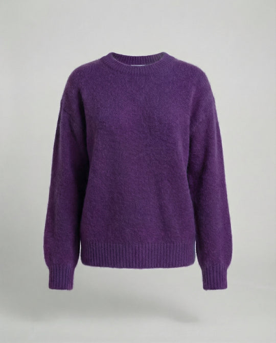Damen Strickpullover aus weichem Kaninchenhaar-Mix Oversize