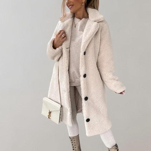 R&B | Langer Teddy Mantel für Damen