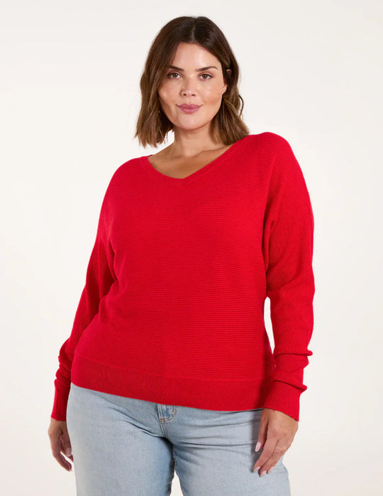 R&B | Roter Kapuzen Freizeitpullover