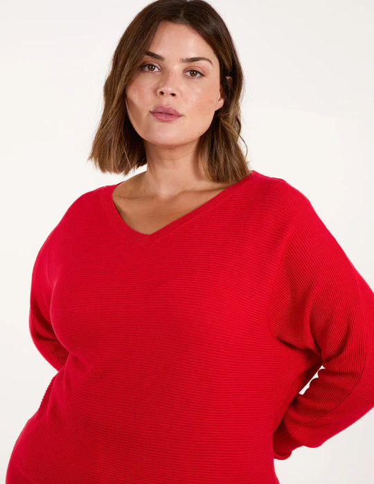 R&B | Roter Kapuzen Freizeitpullover