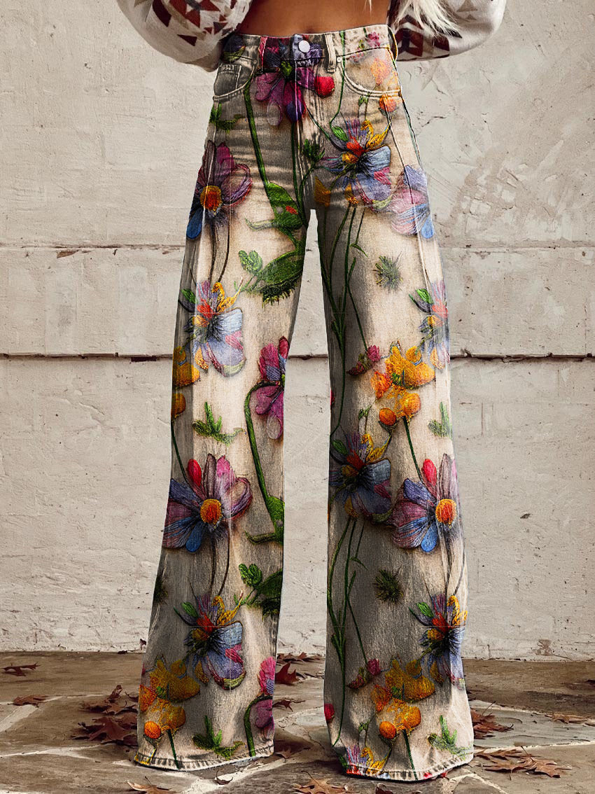 R&B | Bunte Vintage-Hose für Damen