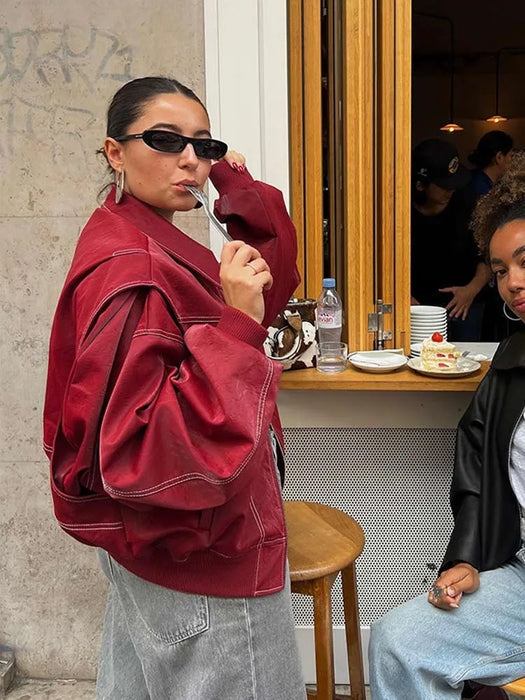R&B | Damenjacke In Weinrot