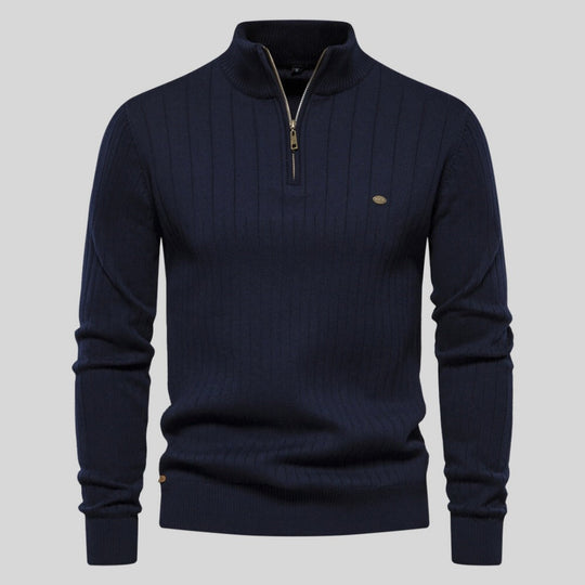 R&B | Strickpullover mit Half-zip Wollmischung Warm, Klassisch