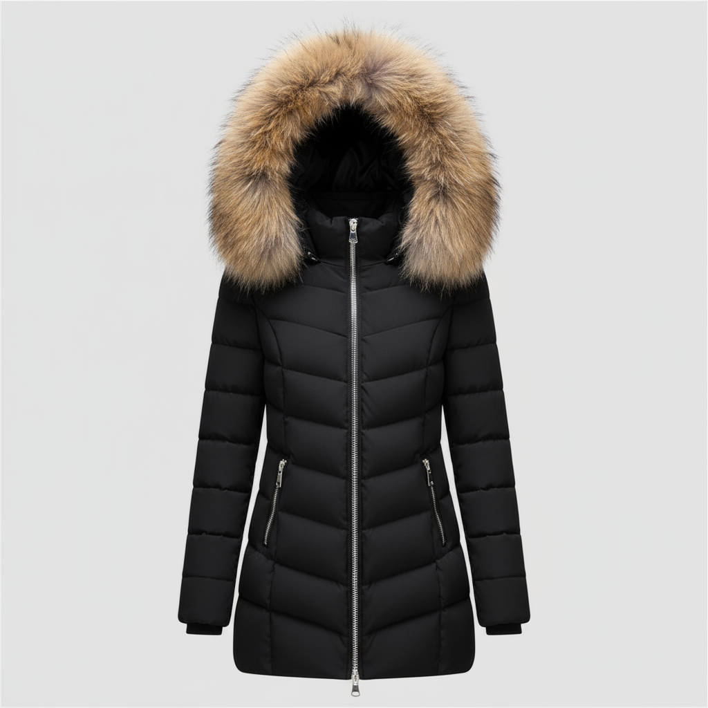 R&B | Daunenjacke mit Fellkragen - Warme Winterjacke